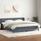 Boxspring met matrassen donkergrijs 180x210 cm