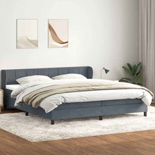 Boxspring met matrassen fluweel donkergrijs 180x210 cm