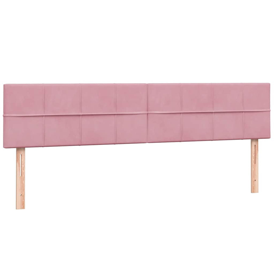 Boxspring met matrassen fluweel roze 180x210 cm