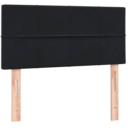 Boxspring met matras fluweel zwart 80x220 cm