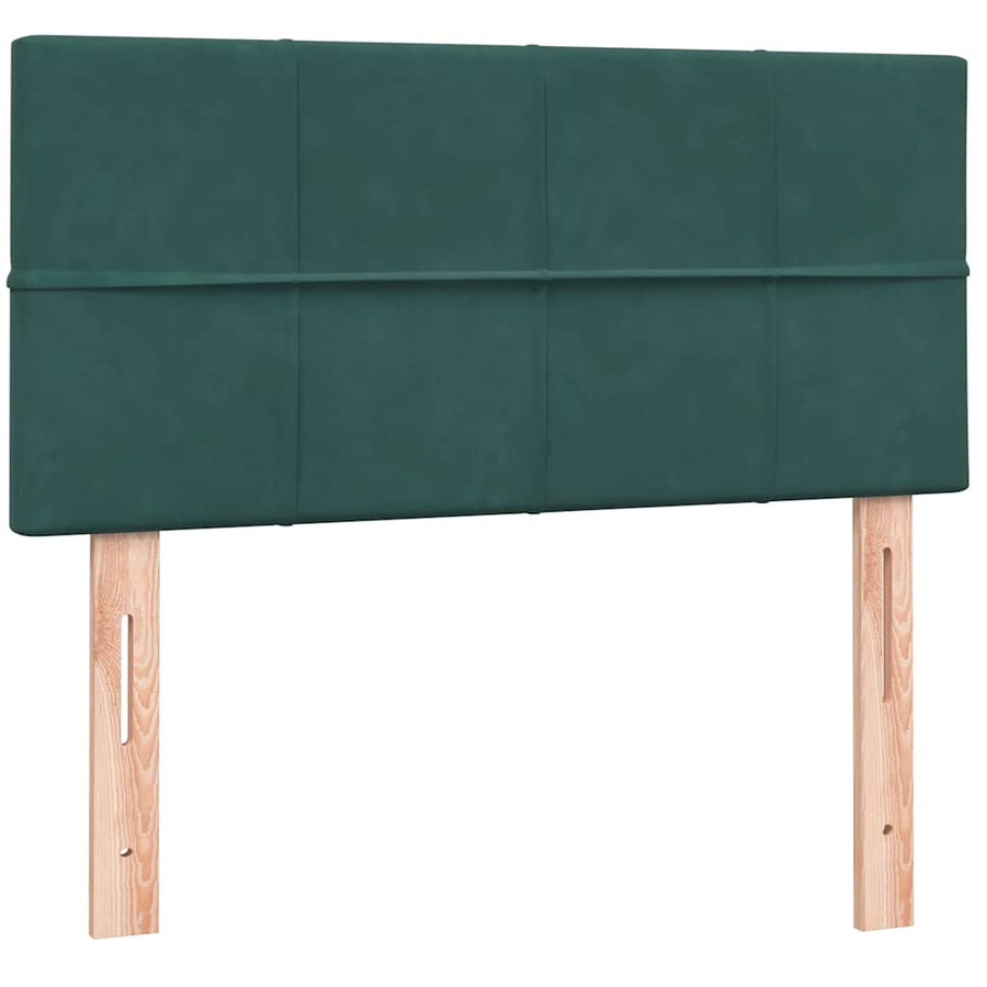 Boxspring met matras fluweel donkergroen 80x220 cm