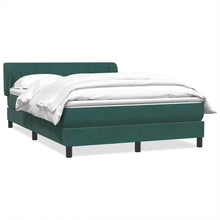 Boxspring met matras fluweel donkergroen 160x220 cm