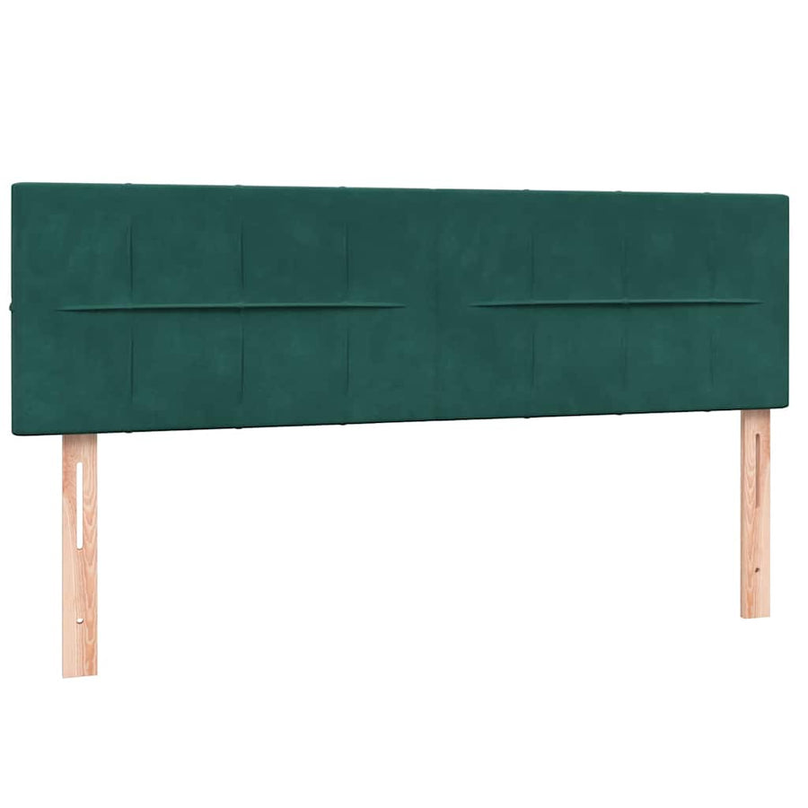Boxspring met matras fluweel donkergroen 160x220 cm