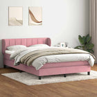 Boxspring met matras 160x220 cm roze fluweel