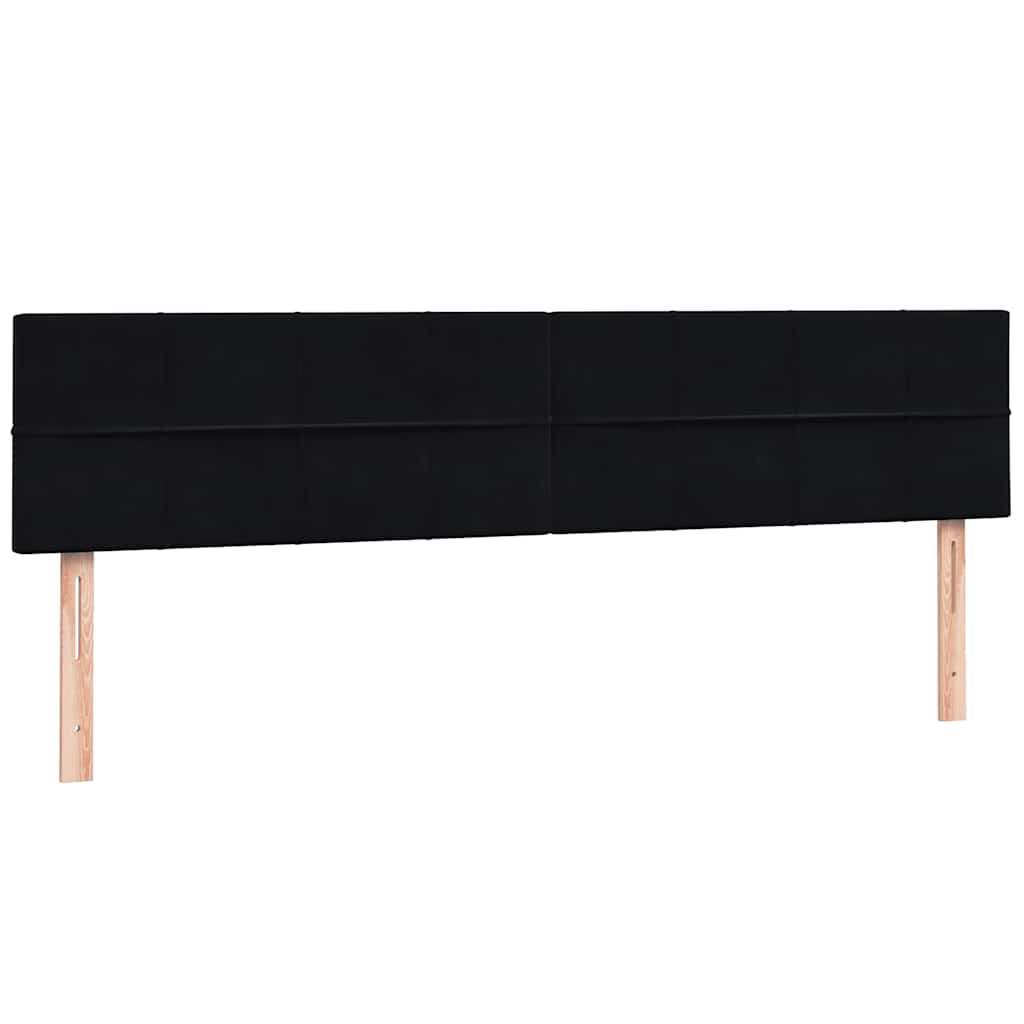 Boxspringbed met matrassen 200x220 cm fluweel zwart