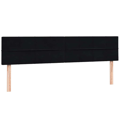 Boxspringbed met matrassen 200x220 cm fluweel zwart