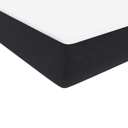 Boxspringbed met matrassen 200x220 cm fluweel zwart