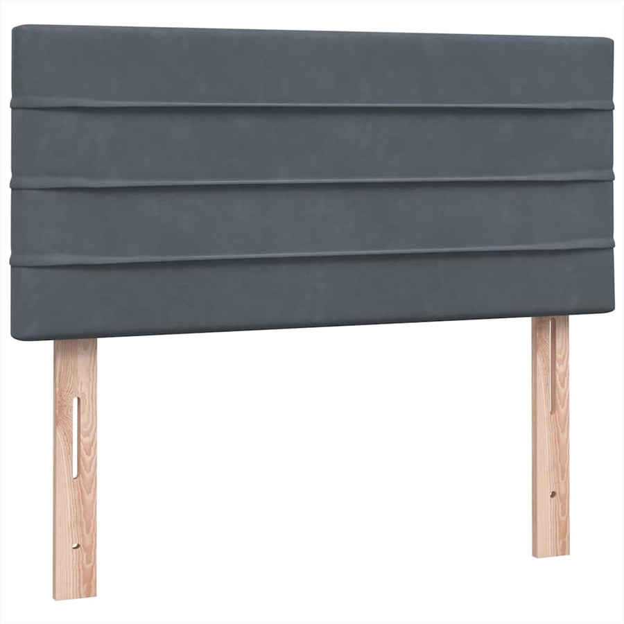 Boxspring met matras fluweel donkergrijs 80x210 cm