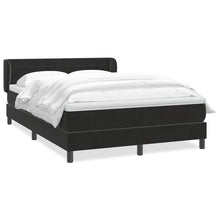 Boxspring met matras fluweel zwart 160x210 cm