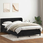 Boxspring met matras 160x210 cm zwart fluweel