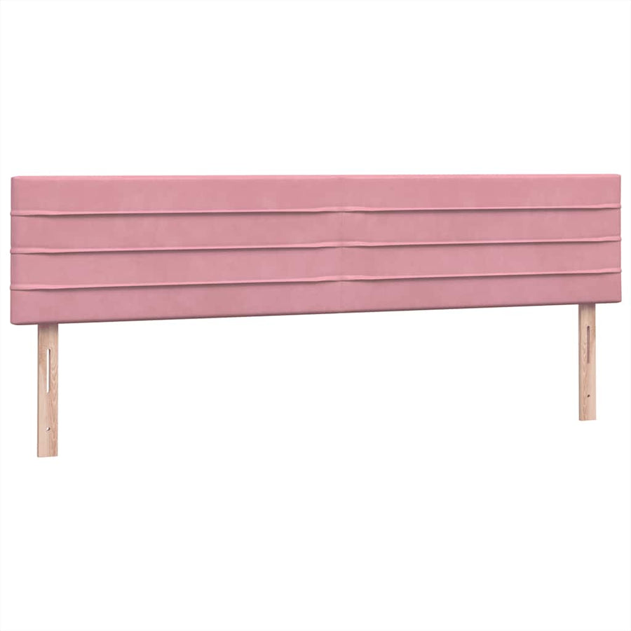 Boxspring met matrassen fluweel roze 180x210 cm