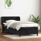 Boxspring met matras 80x220 cm zwart fluweel