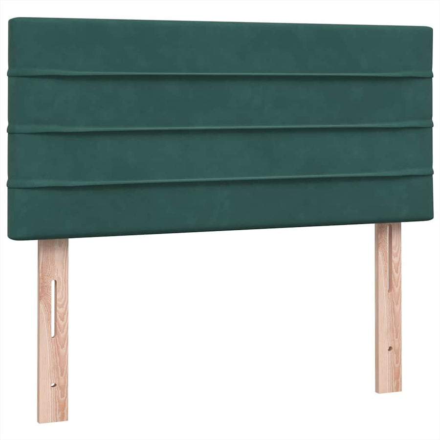 Boxspring met matras fluweel donkergroen 80x220 cm