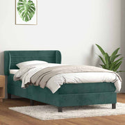 Boxspring met matras 80x220 cm fluweel donkergroen