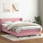 Boxspring met matras 140x220 cm roze fluweel