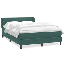 Boxspring met matras fluweel donkergroen 160x220 cm