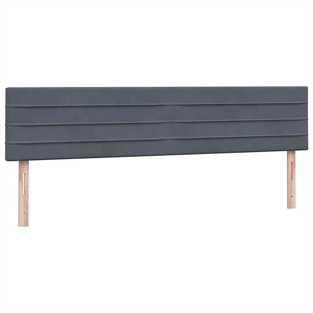 Boxspringbed met matrassen 180x220 cm fluweel donkergrijs