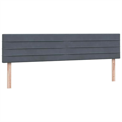 Boxspringbed met matrassen 180x220 cm fluweel donkergrijs
