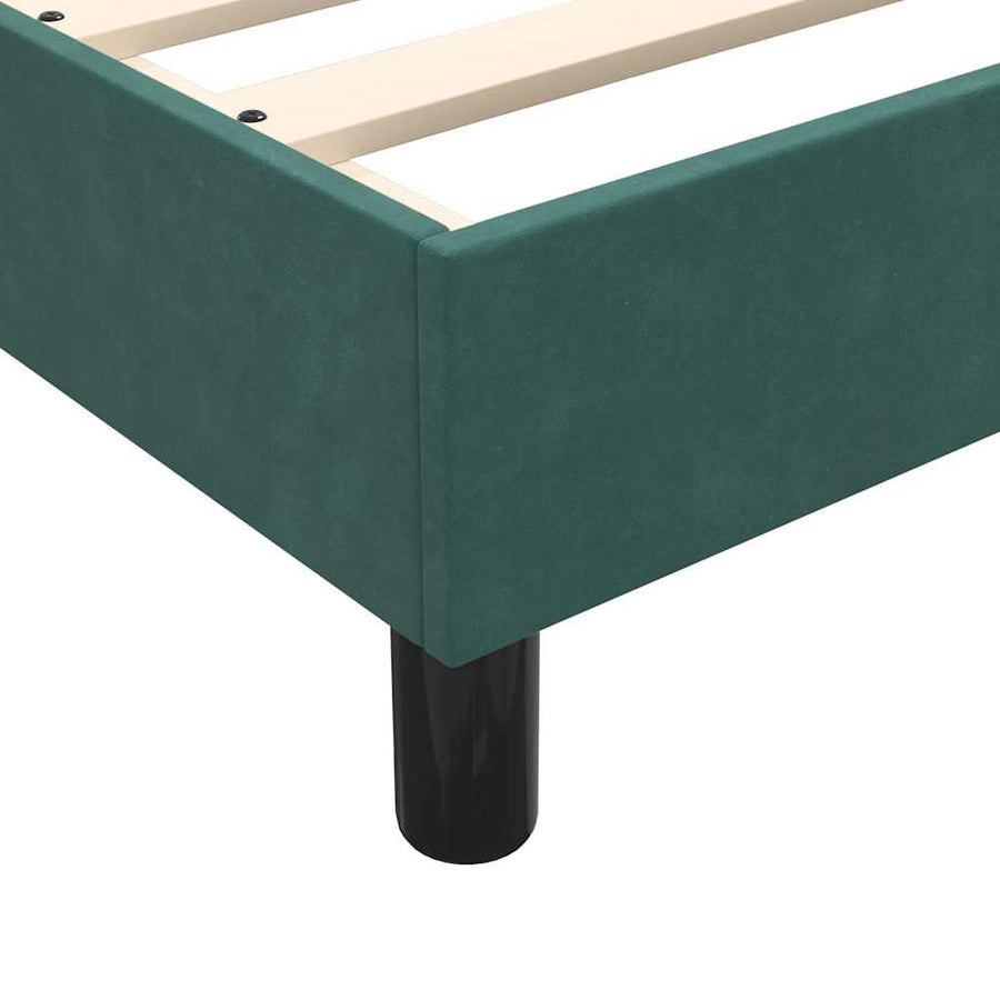Boxspringbed Met Matrassen Fluweel 180 x 220 cm Donkergroen
