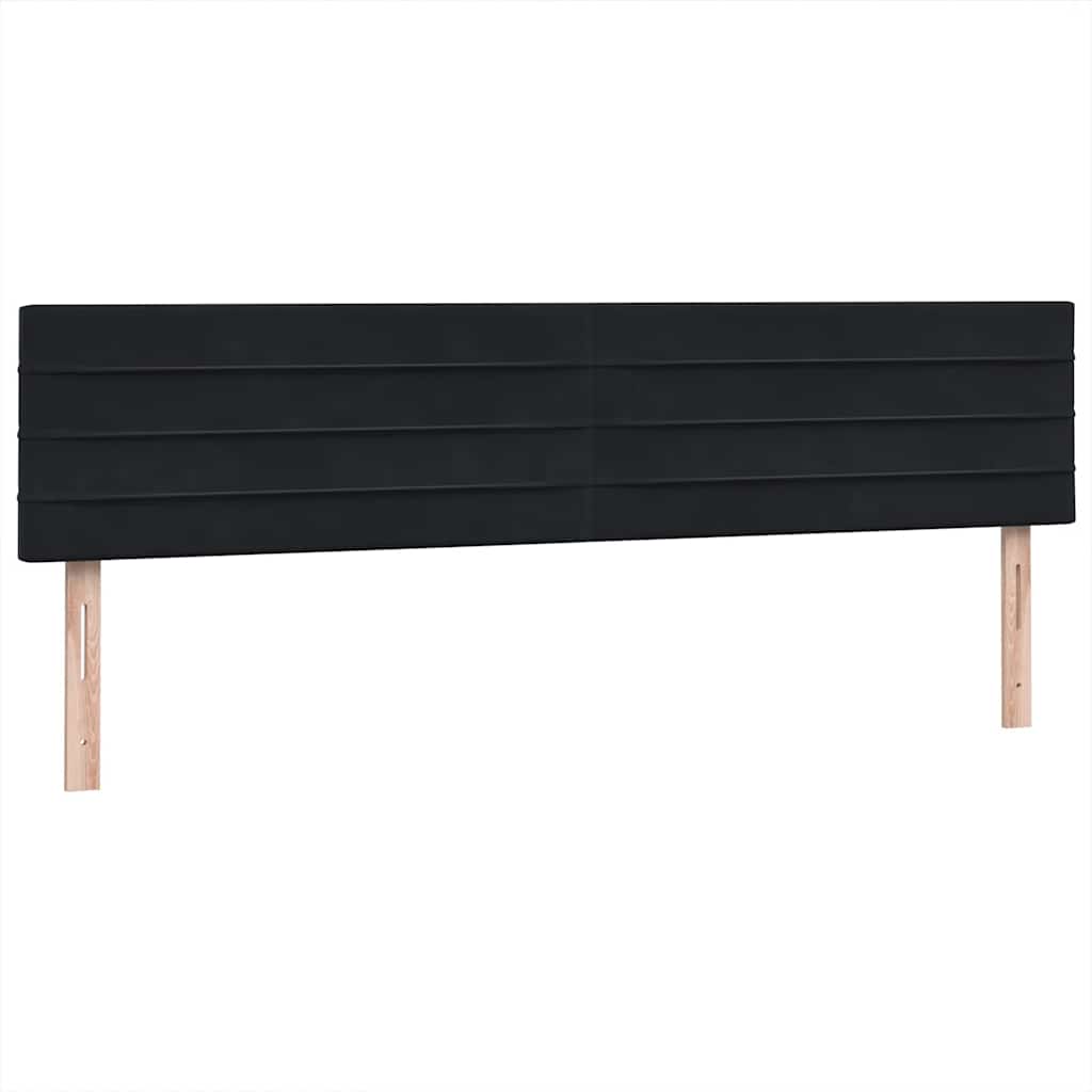 Boxspringbed met matrassen 200x220 cm fluweel zwart
