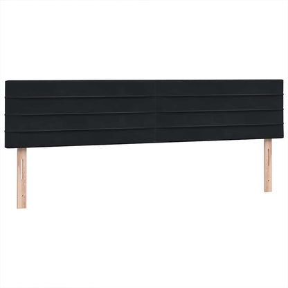 Boxspringbed met matrassen 200x220 cm fluweel zwart