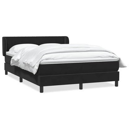 Boxspring met matras fluweel zwart 160x210 cm