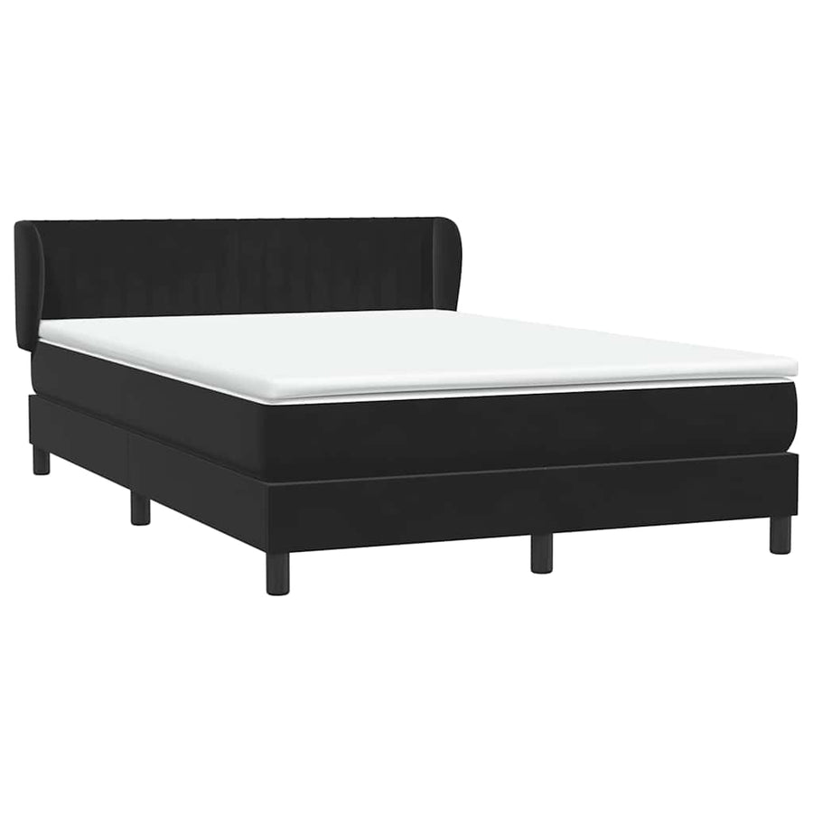 Boxspring met matras fluweel zwart 160x210 cm