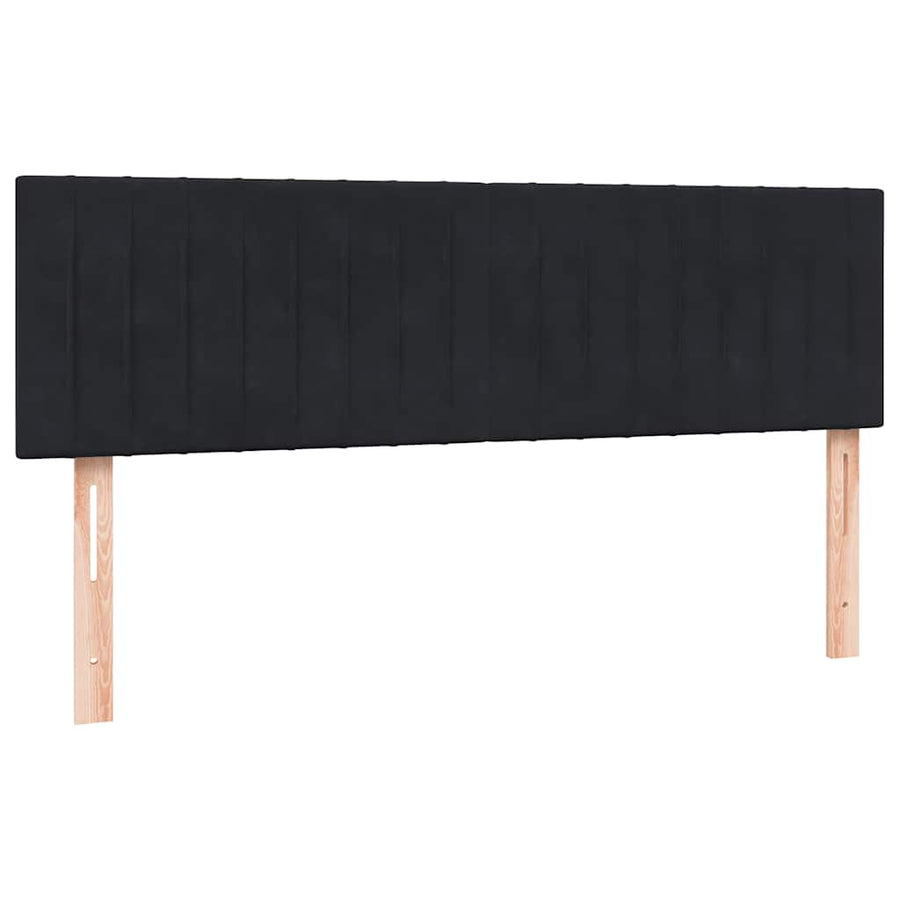 Boxspring met matras fluweel zwart 160x210 cm