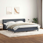 Boxspring 180x210 cm donkergrijs fluweel