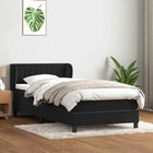 Boxspring met matras 80x220 cm zwart fluweel