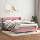Boxspring met matras 160x220 cm roze fluweel