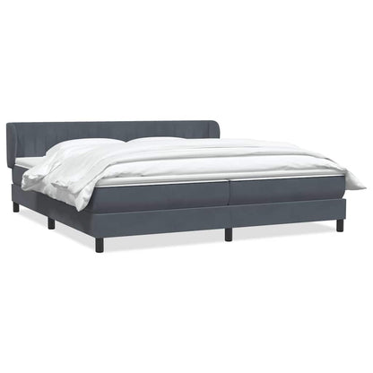 Boxspringbed met matrassen 180x220 cm fluweel donkergrijs