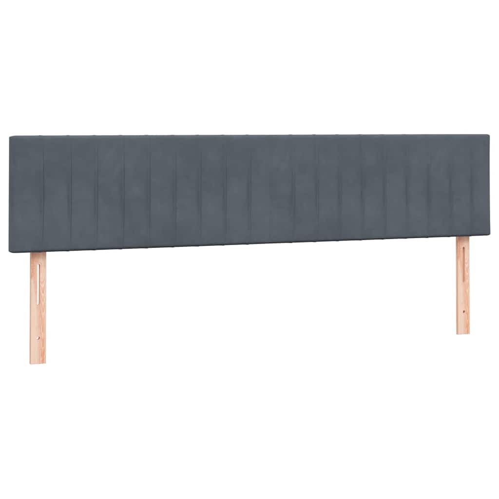 Boxspringbed met matrassen 180x220 cm fluweel donkergrijs