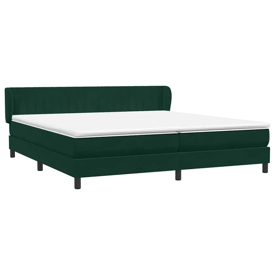 Boxspringbed met matrassen 180x220 cm fluweel donkergroen