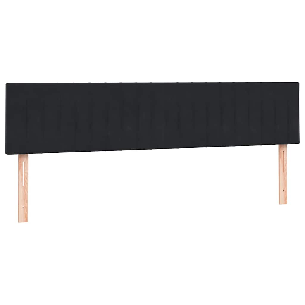 Boxspringbed met matrassen 200x220 cm fluweel zwart