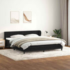 Boxspringbed met matrassen 200x220 cm zwart fluweel