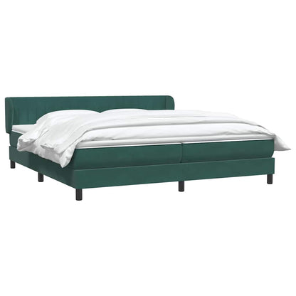 Boxspringbed Met Matrassen Fluweel 200 x 220 cm Donkergroen