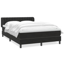 Boxspring met matras fluweel zwart 160x210 cm