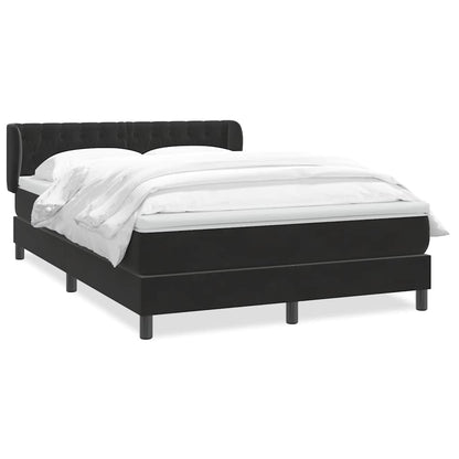Boxspring met matras fluweel zwart 160x210 cm
