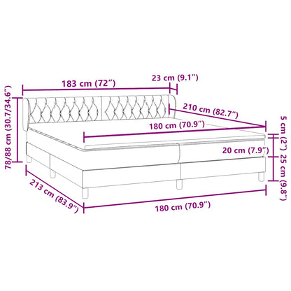 Boxspring met matrassen fluweel roze 180x210 cm