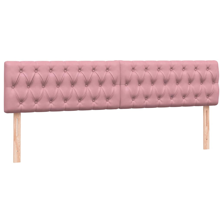 Boxspring met matrassen fluweel roze 180x210 cm