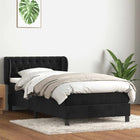Boxspring met matras 80x220 cm zwart fluweel