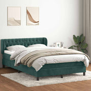Boxspring met matras 160x220 cm donkergroen fluweel