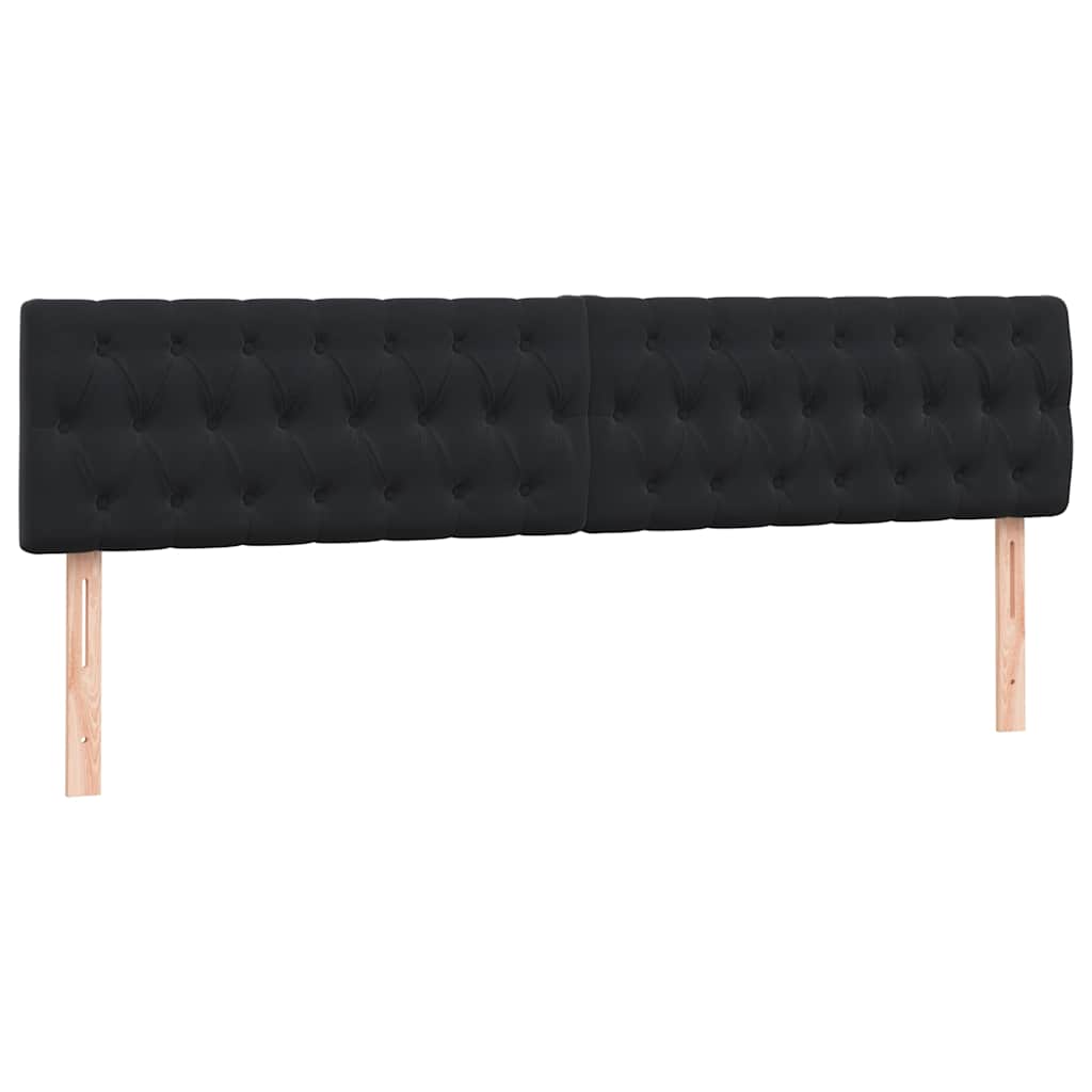 Boxspringbed met matrassen 180x220 cm fluweel zwart
