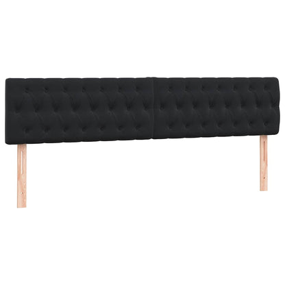 Boxspringbed met matrassen 180x220 cm fluweel zwart