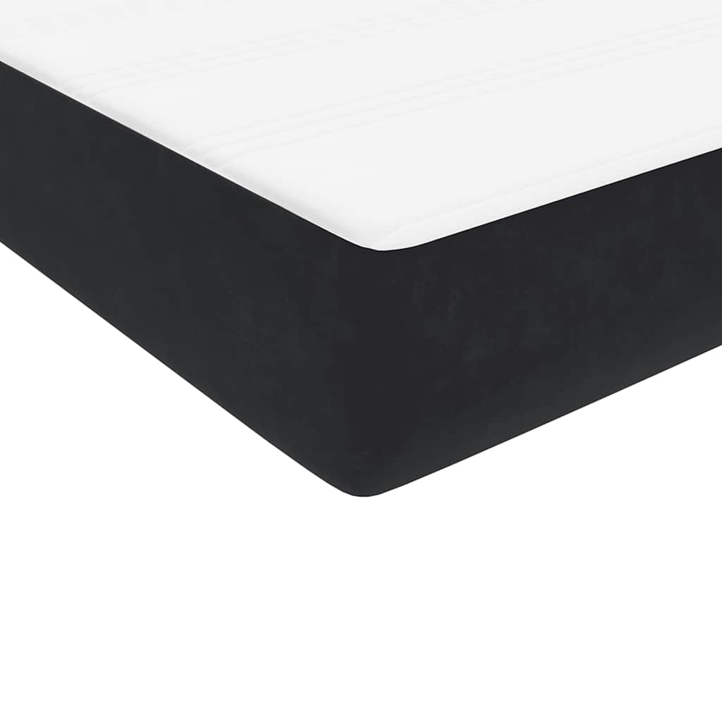 Boxspringbed met matrassen 180x220 cm fluweel zwart