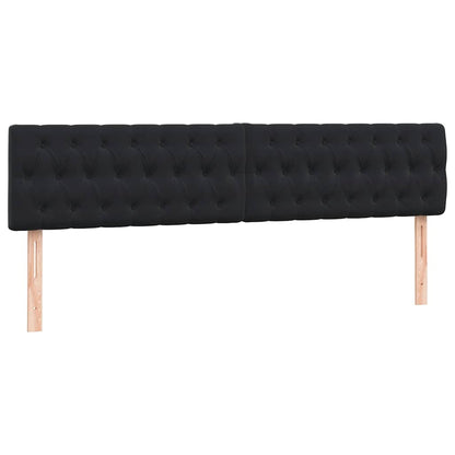 Boxspringbed met matrassen 200x220 cm fluweel zwart