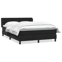 Boxspring met matras fluweel zwart 160x210 cm