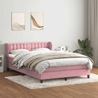 Boxspring met matras 160x210 cm roze fluweel
