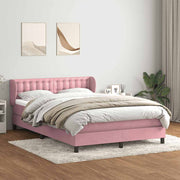 Boxspring met matras 160x210 cm roze fluweel